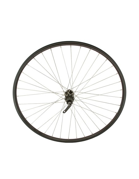 700c Alloy Rear Wheel Cassette 36 Spoke 14gBlack 3/8 Q.R/Axle Double Wall Black.